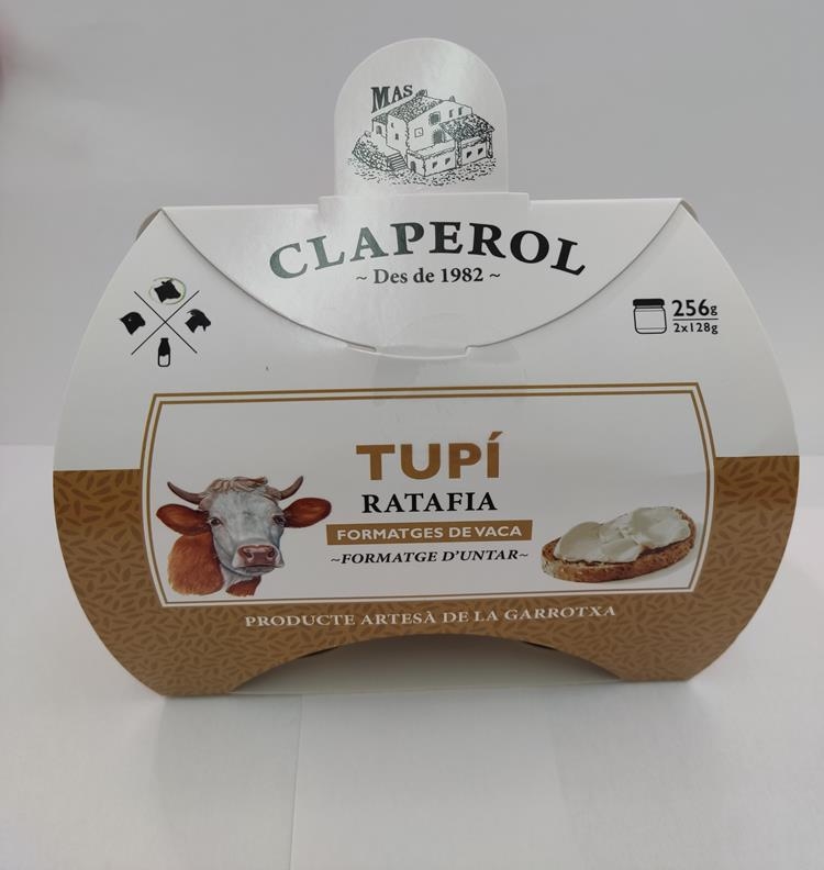 TUPÍ (QUESO DE UNTAR) DE VACA CON RATAFÍA 256g (2u x 128g) | 144